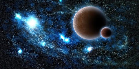 Obraz na płótnie Canvas planet cosmos galaxy