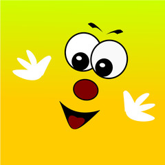 personnage sur fond jaune