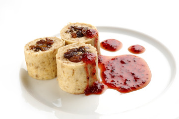 Traditional food from Great Britain named Spotted dick