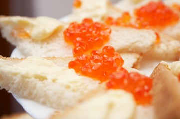 sandwich whith red hard-roe