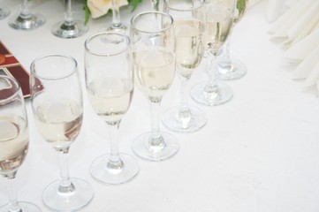 some bocals on the wedding table