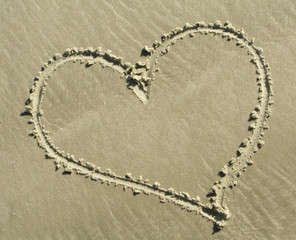 Heart in the sand