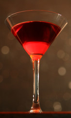 red cocktail glass