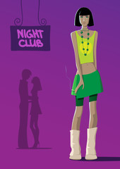 Girl at club