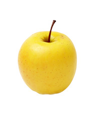 Apple golden on a white background.