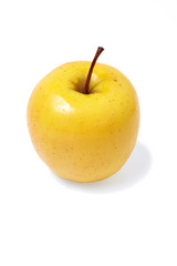 Apple golden on a white background.