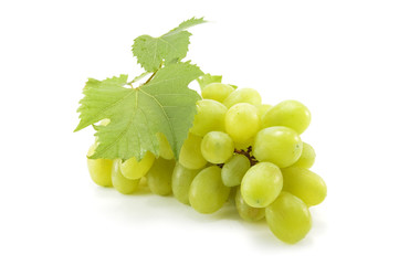 green grape isolated on white