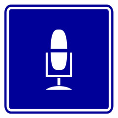 microphone broadcast sign