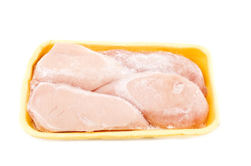 object on white - raw food Frozen Chicken breast