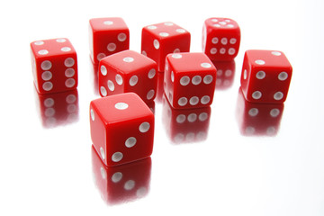 Dice on Isolated White Background