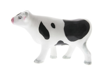 Cow Ornament on Isolated White Background