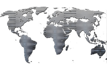 Modern gray worldmap