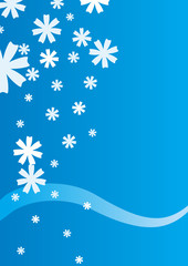 vector winter background with snowflakes