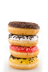 pile of four doughnuts