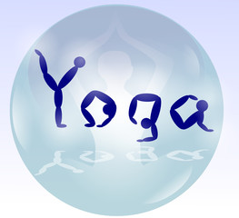 Yoga calligraphie bulle