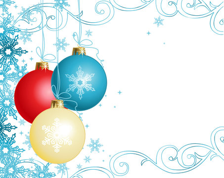 Christmas ornaments / vector background / cmyk color