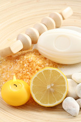 bath salt and soap - lemon beauty treatment