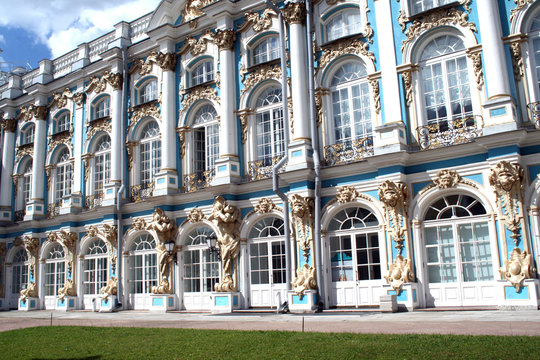 Yekaterinksy Palace at Tsarskoe Syolo (Pushkin) in Russia