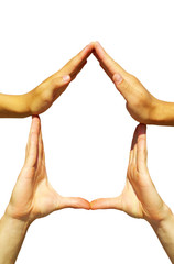 House made of  woman hands