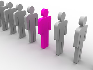 Silhouettes of people 3d