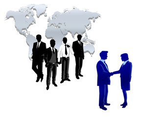 international worker business team making a trade