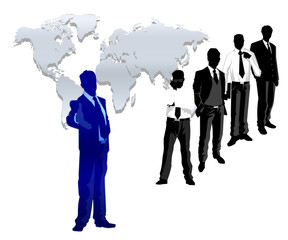 international worker business team making a propal