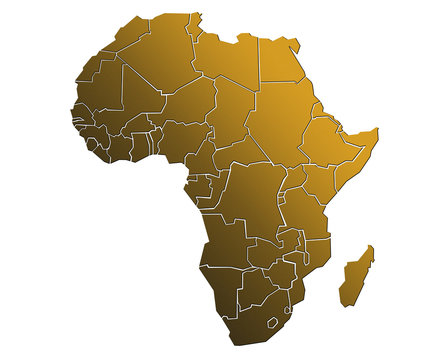 Carte Afrique Golden