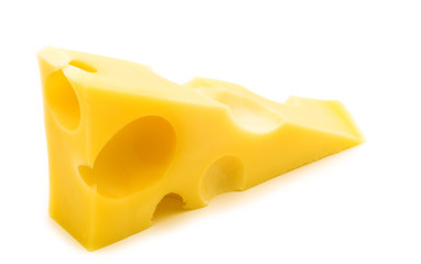 fresh cheese on white background