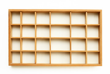 small wooden shelves