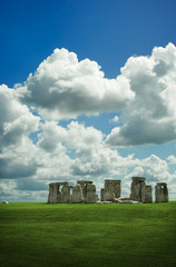 Stonehenge in Wiltshire on a beautiful summers day