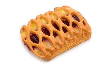 sweet roll on white background