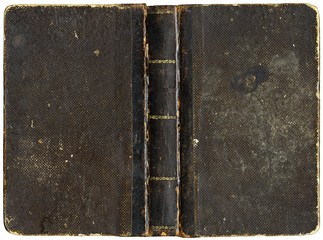 Old book cover - circa 1880 - isolated on white