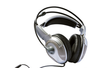 Fototapeta na wymiar headphones isolated on a white background