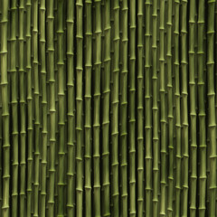 Rendered illustration of bamboo plant stems vegetation