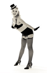 A female dancer, photographed in the studio.