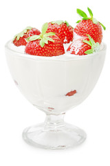 Strawberries and yogurt