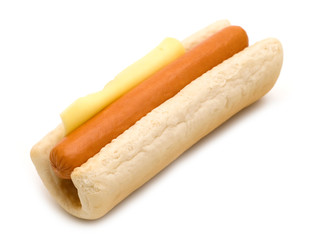 hot dog on white background