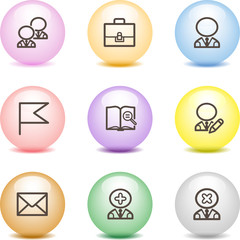 Color ball web icons, set 1