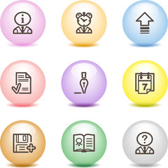 Color ball web icons, set 2