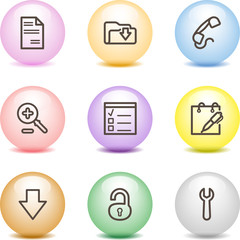 Color ball web icons, set 8