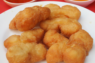 plate of asian style fried dough
