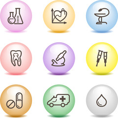Color ball web icons, set 12