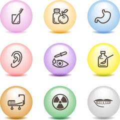 Color ball web icons, set 15