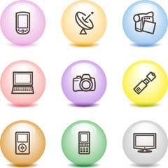Color ball web icons, set 16