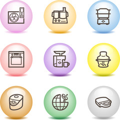 Color ball web icons, set 17