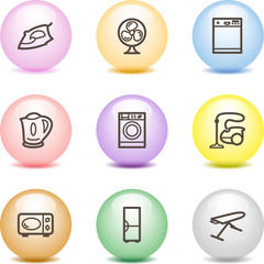 Color ball web icons, set 18