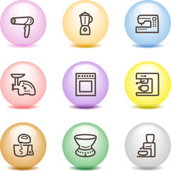 Color ball web icons, set 19