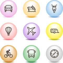 Color ball web icons, set 20