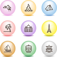 Color ball web icons, set 22