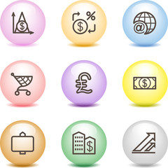 Color ball web icons, set 23